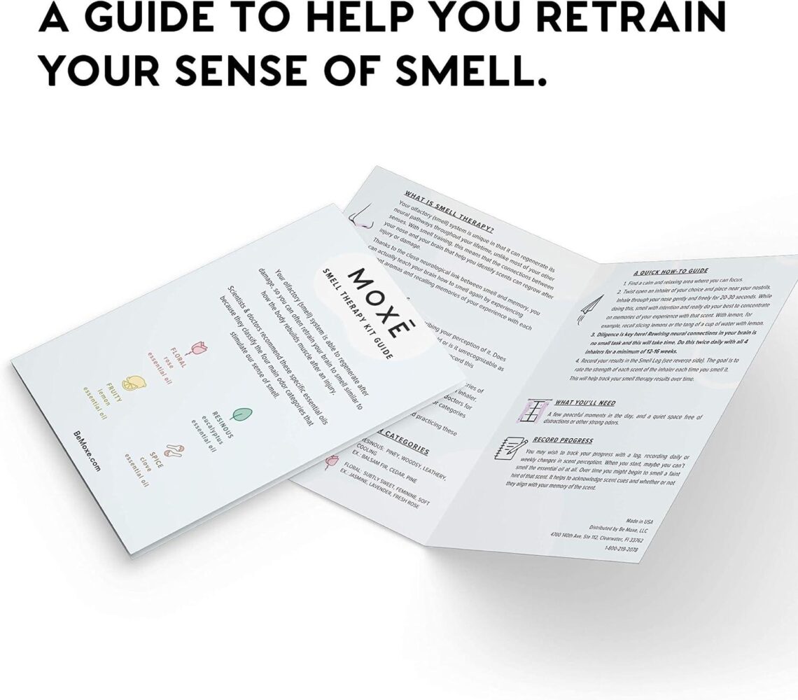 Best Olfactory Regeneration Kit – MOXE Scent Training, Made in USA, 4 Essential Oils, Helps Restore Scent, Natural Therapy for Anosmia