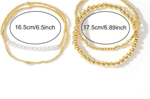 Best Women’s Jewelry – 14K Gold Plated Beaded Bracelets Stack Set for Women,Stretch Boho Ball Jewelry Friendship Trendy Review